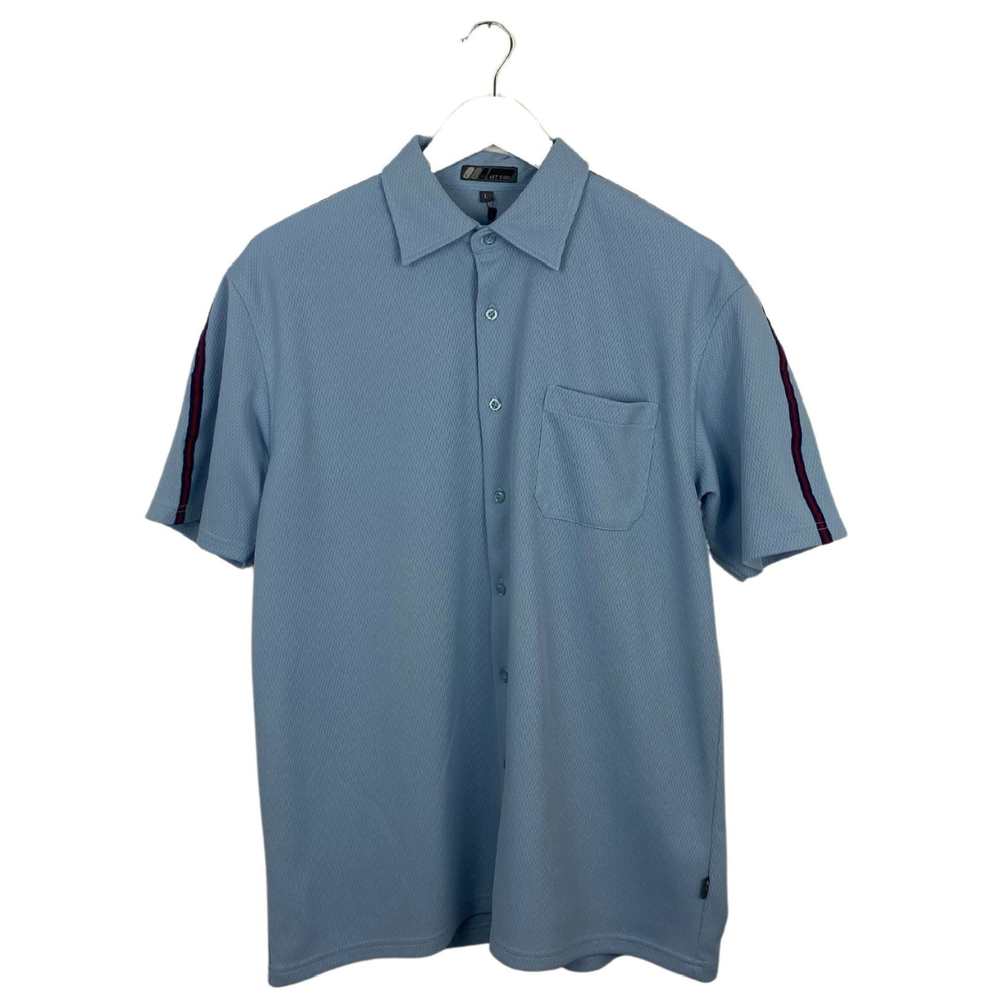 Kurzarm Polo Shirt Blau L