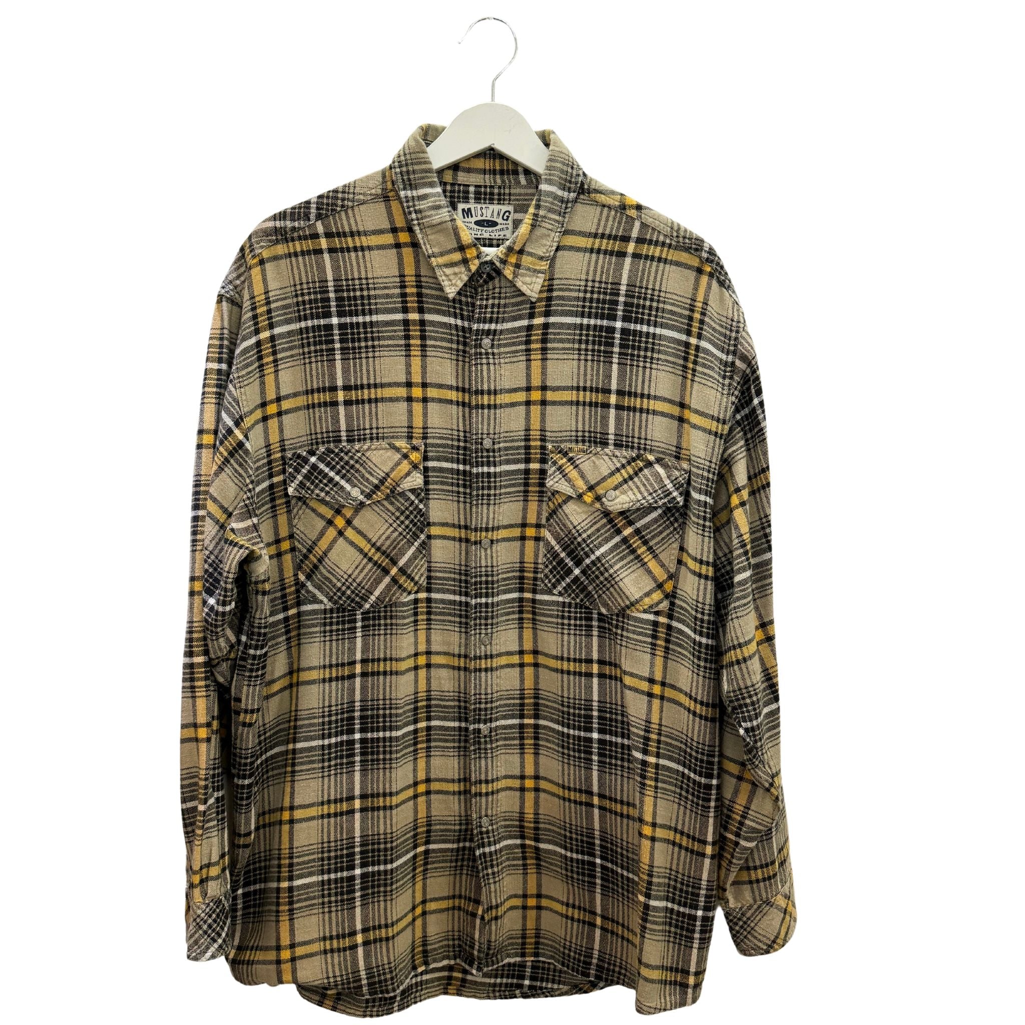 Vintage Mustang Flannelhemd Beige L