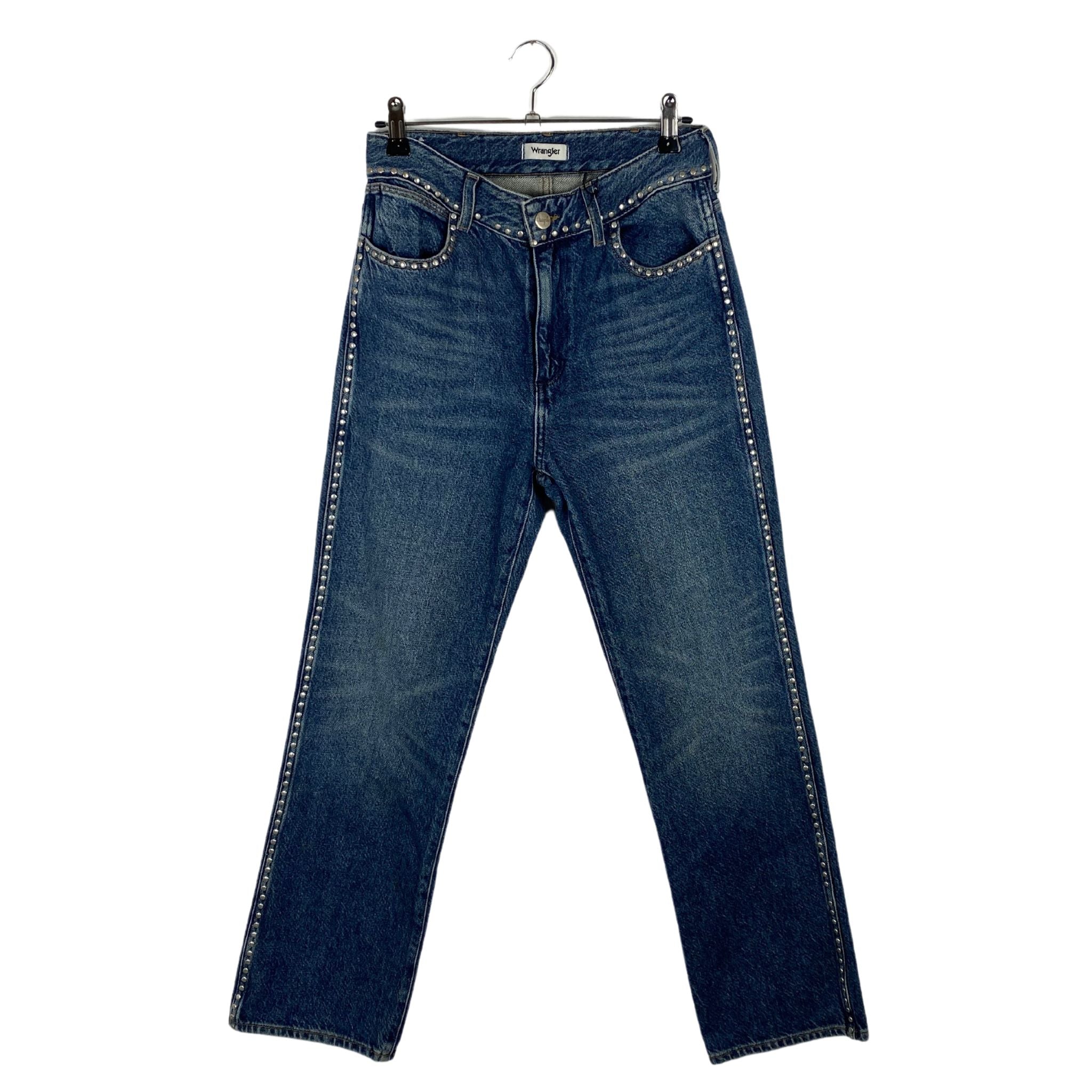 Wrangler Jeans mit Nieten W27 L32 Blau